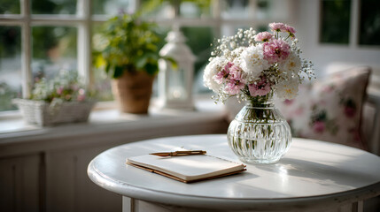 Cozy living space promoting tranquility and writing