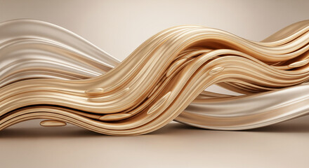 Obraz premium Luxury Metallic Cloth Drapes or Bronze Splash Abstract Background.