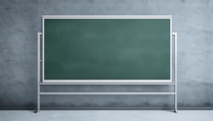 Modern classroom with empty chalkboard