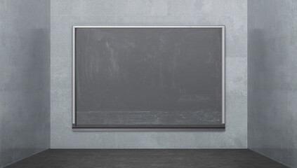 Modern classroom with empty chalkboard