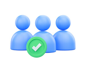 3D profile or account user icon. Add icon, and teamwork icon concept design set