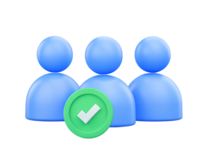 3D profile or account user icon. Add icon, and teamwork icon concept design set