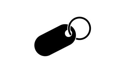 Fototapeta premium Vector illustration of a blank key tag with a ring, ready for customization, on transparent background