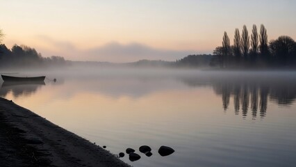Misty morning landscape