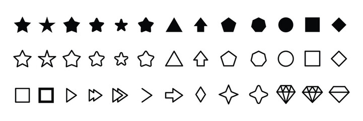 Set of Bullet List for PowerPoint Presentation icon collection. Bullet Points, Arrow symbol.