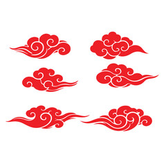 chinese cloud style ornament vector