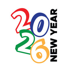 2026 new year logo symbol vector