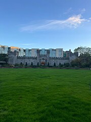 Historic Castle Grounds with Lawn, Dublin, Ireland