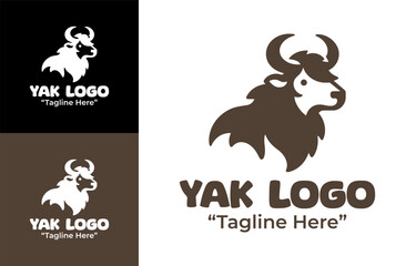 Fototapeta premium Yak Logo Modern Minimalist Natural Branding