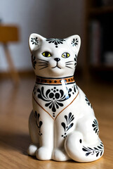 Ceramic Cat Figurine