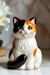 Ceramic Cat Figurine
