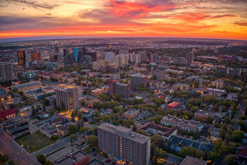 Aerial View of Regina, Saskatchewan during Summer