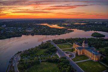 Aerial View of Regina, Saskatchewan during Summer