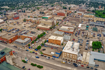 Aerial View of Moose Jaw, Saskatchewan during Summer