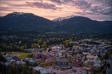 Aerial View of Whistler, British Columbia during Summer