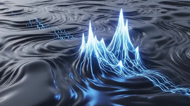 Pure 3D Geometric Surface Flow Abstract Seamless Loop