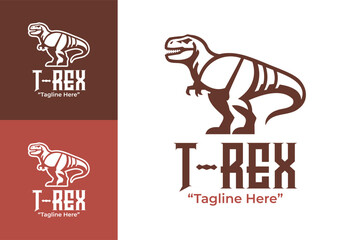 Tyrannosaurus Rex Logo Modern Minimalist Strong Branding © radjarz