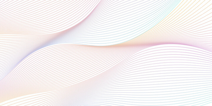 Passport rainbow watermark, guilloche pattern, intersecting wavy lines on a soft, pastel rainbow gradient background