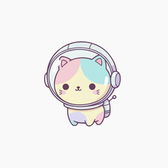 Obraz premium cartoon cat, vector illustration