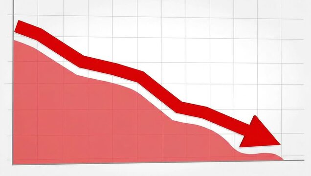 Downward Trend - Visualizing Economic Decline and Market Downturn.