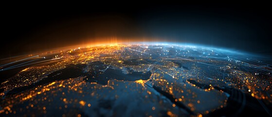 networks and financial data connections around the world, representing a modern cashless economy, secure transactions, and global financial technology.