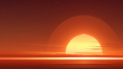 Obraz premium Golden Glow at Sunset Over Calm Waters Captures the Essence of Evening Leisure and Relaxation