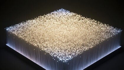 Abstract Glowing Light Fibers Array Sci-Fi, Futuristic, Technology, Data Stream, Networking, Innovation, Communication, Conceptual Art, Science, Data