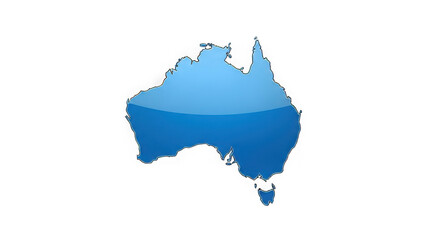 Naklejka premium Australia map with blue gradient color