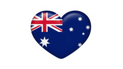 Australian flag heart symbol  national pride icon