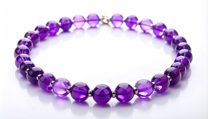 Elegant Amethyst Beaded Necklace - A Statement of Sophistication and Style.
