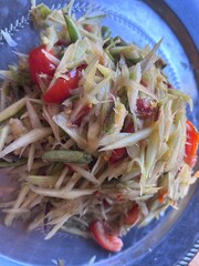 Thai papaya salad, papaya, tomato, Thai, chili, delicious, fried, spicy, Thailand
