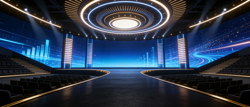 Modern Futuristic Stage for Corporate Events