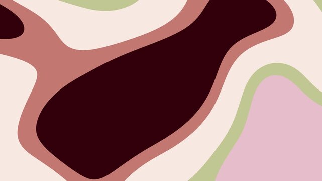 Abstract color block pattern with curving organic shapes. suitable for backgrounds, digital art or vibrant design projects, adding energy and movement.