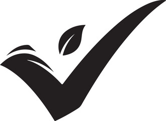 Naklejka premium Simple and bold checkmark silhouette icon symbolizing approval, success, confirmation, and completion. 