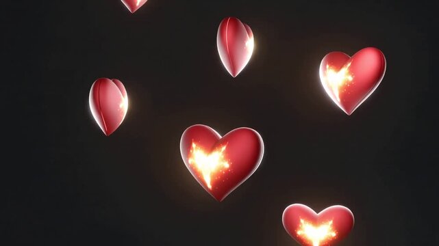 heart shaped candles in black background valentines day contributor 