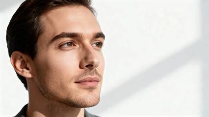 Fototapeta premium White abstract background, soft shadow depth, clean Instagram feed, high resolution, ultra clean, no text, no logo