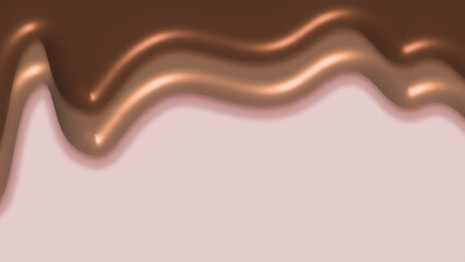 Melting Milk Chocolate Background with Soft Pink Color