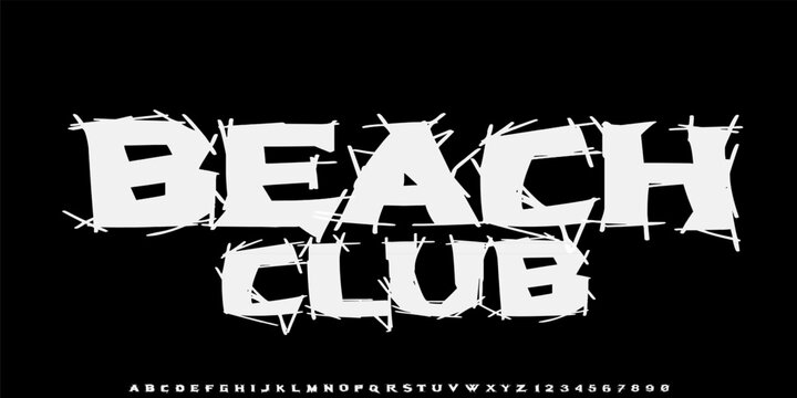 Y2k Dark Rock Lettering tattoo vector type font. Grunge style type font with Gothic Punk Rock and Dead Rock. Scary tattoo font concept. Rock n Roll style lettering.Vector Illustration