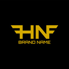 HN letter and wings logo design for company