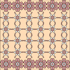 Seamless floral pattern collection featuring abstract botanical flowers and organic flowing shapes. Decorative repeating design with a modern vintage color palette, suitable for textile, fabric