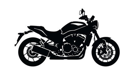 Obraz premium Classic motorcycle icon isolated flat vector