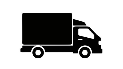 Fototapeta premium Delivery truck icon from side angle vector isolated