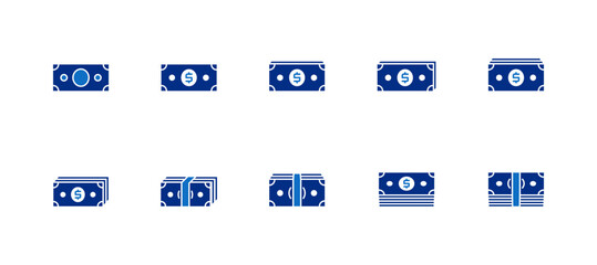 . Stack of Banknotes vector icons concept illustration