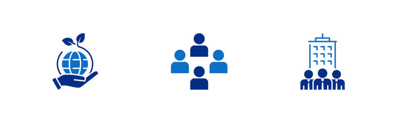 ESG icon set Environmental Social Governance vector icons