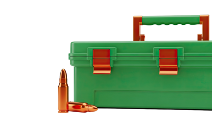Green Toolbox with Copper Bullets