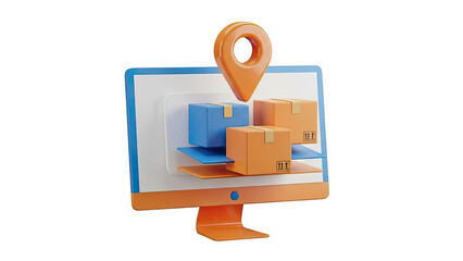 Online Shipping and Delivery Tracking Concept