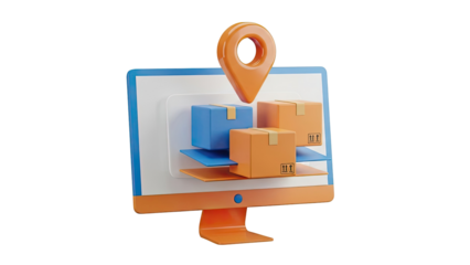 Online Shipping and Delivery Tracking Concept