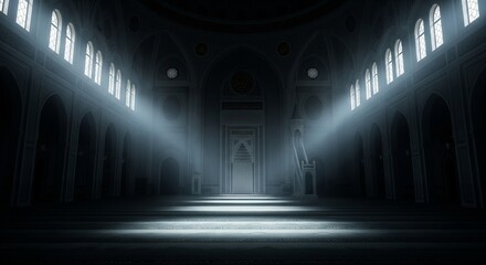 Obraz premium Isra Miraj and Mosque Background