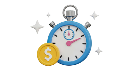 Stopwatch and Gold Coin