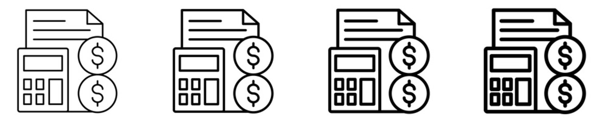 Financial Report  Icon Set Different Style Collection